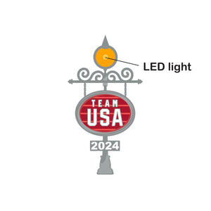 2024 Paris Olympics Team USA Metro LED light Lapel Pin