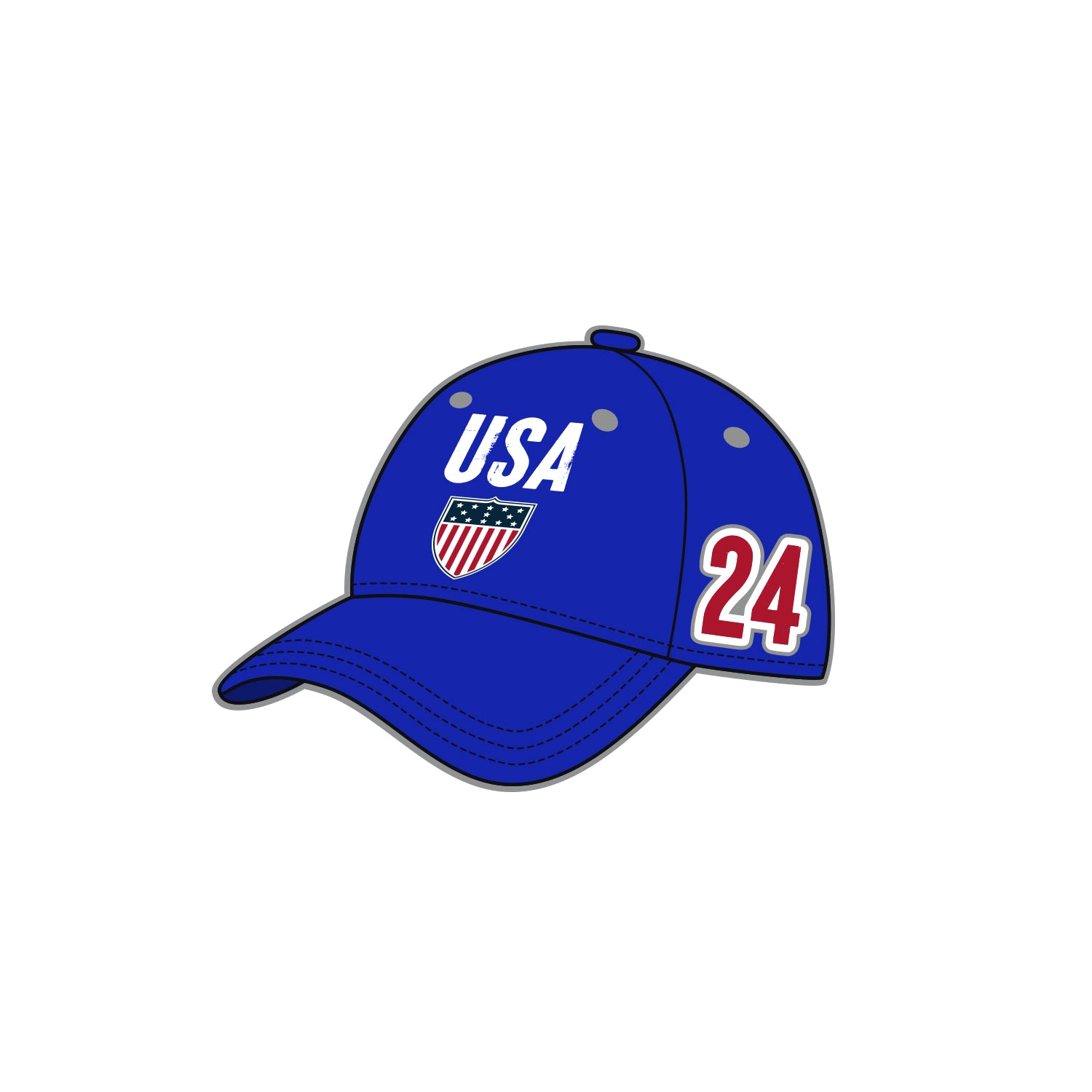 2024 Paris Olympics Team USA Shield BB Cap Lapel Pin