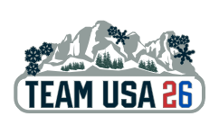 Team USA Milano Cortina 2026 Winter Olympics Dolomites Snowflakes Lapel Pin