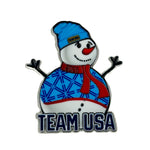 Load image into Gallery viewer, Team USA Snowman Pin
