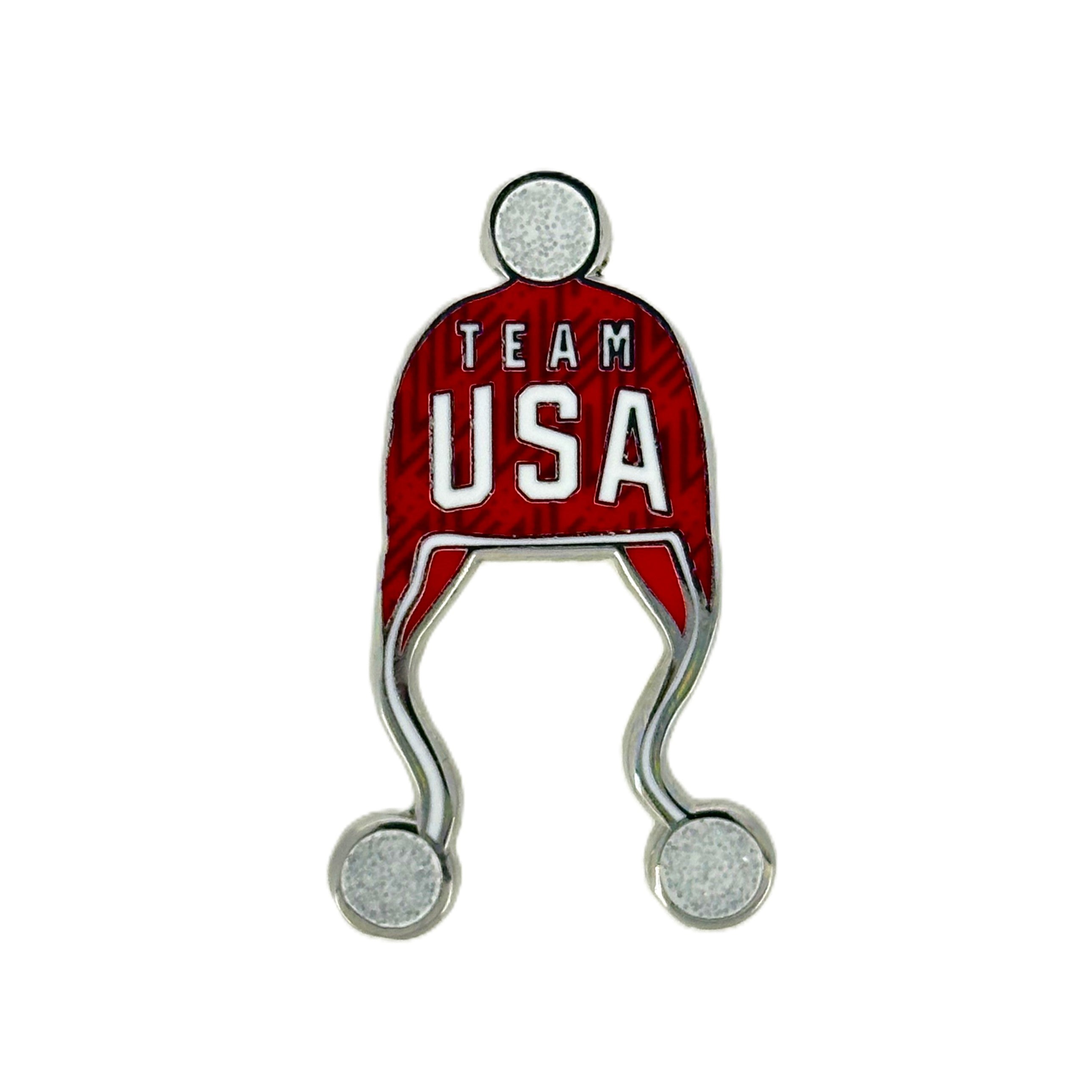 Team USA Knit Ear Hat Pin