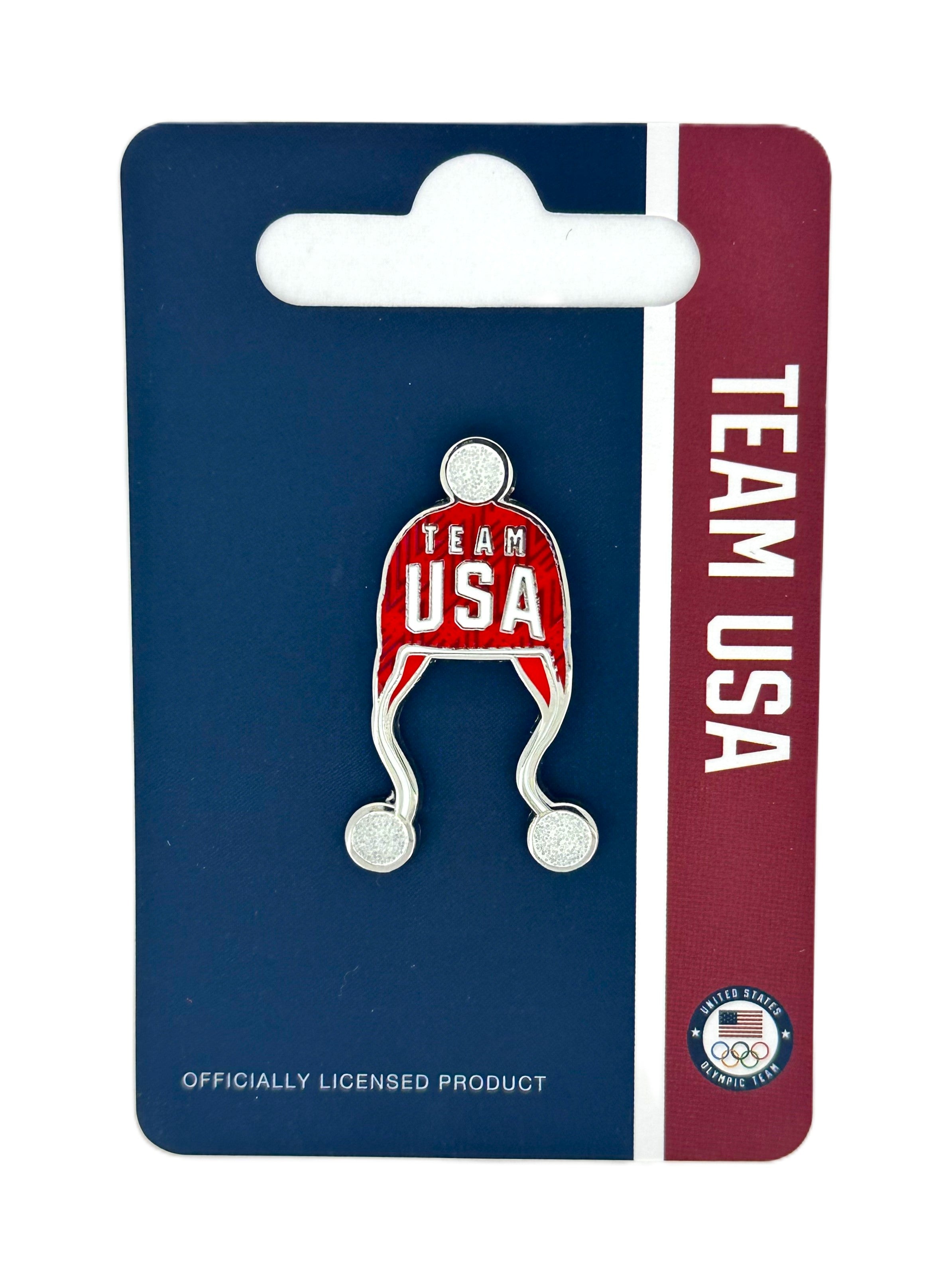 Team USA Knit Ear Hat Pin