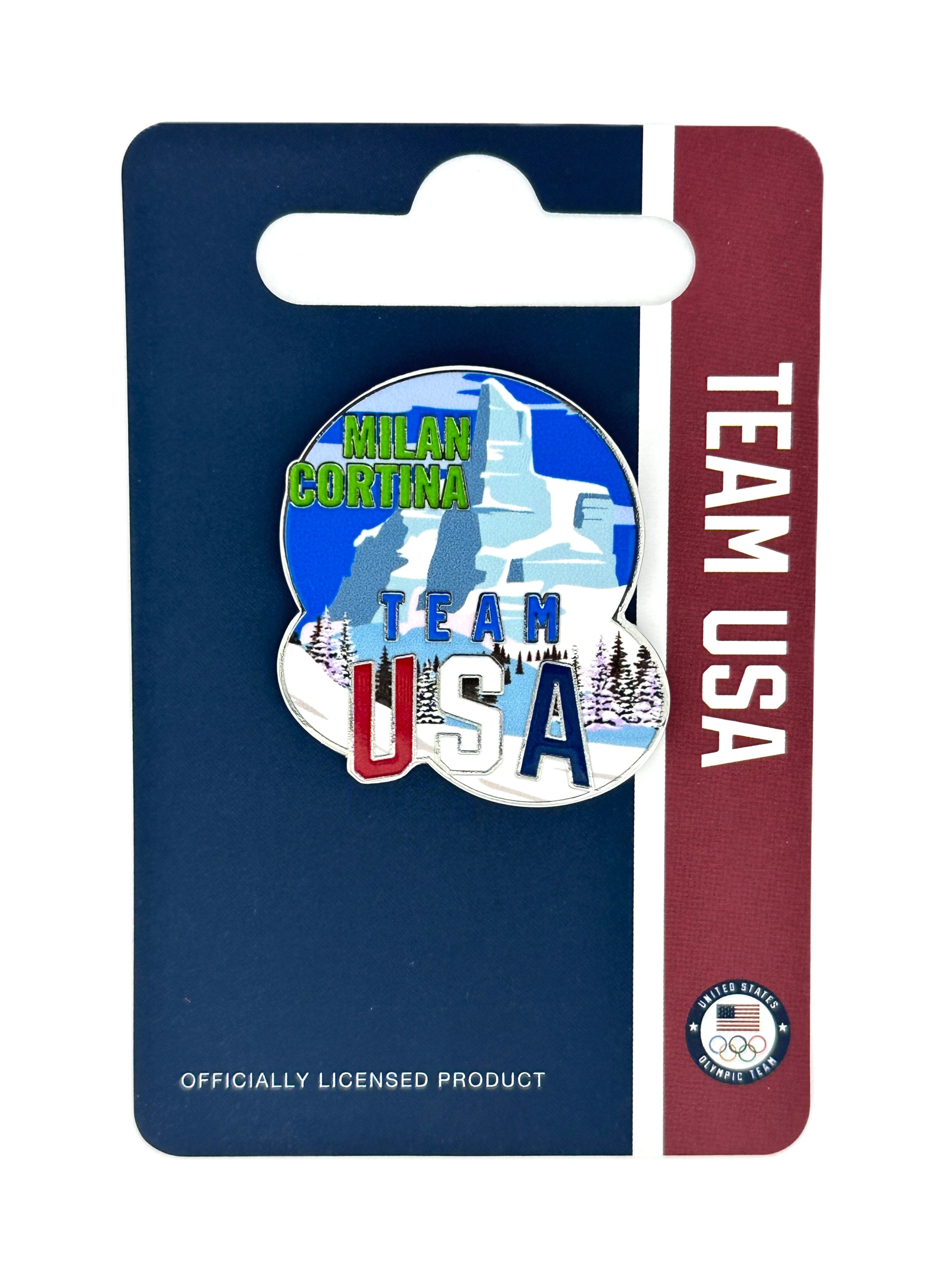 Team USA Milan Cortina Snow Mountains Pin