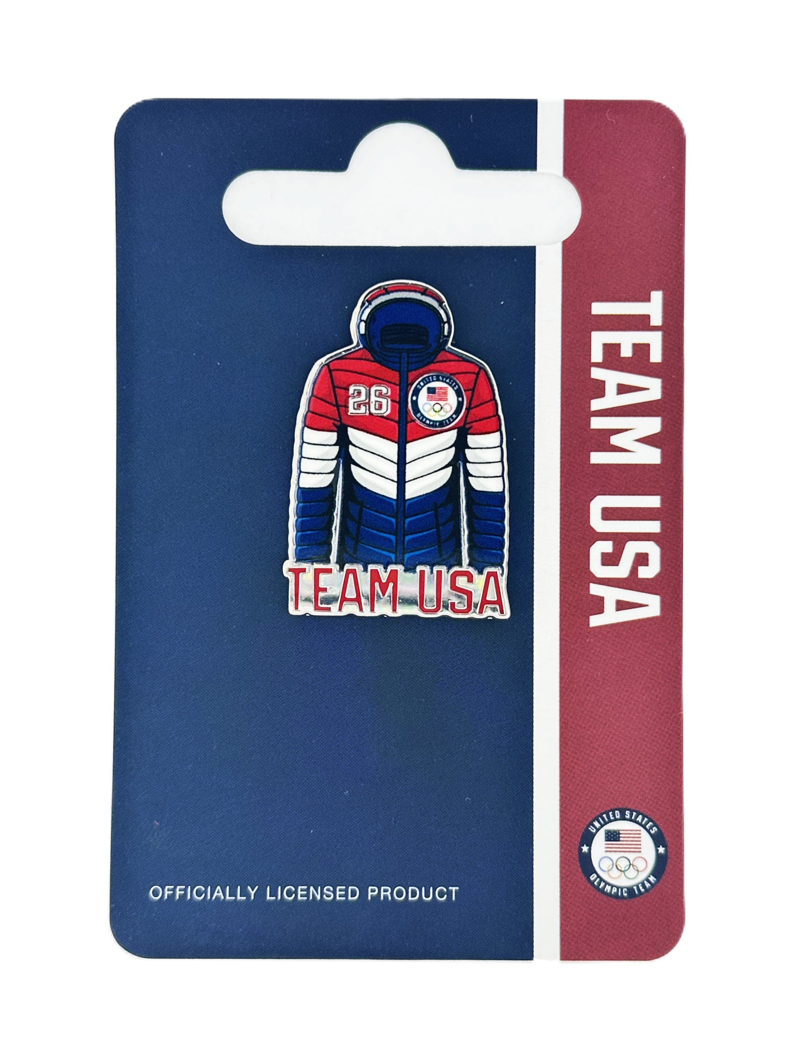 Team USA Racing Stripe Puffy Jacket Pin