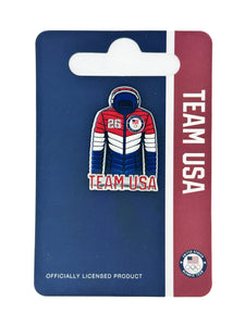 Team USA Racing Stripe Puffy Jacket Pin