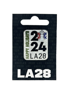 LA28 Happy Holidays 2024 Glitter Pin