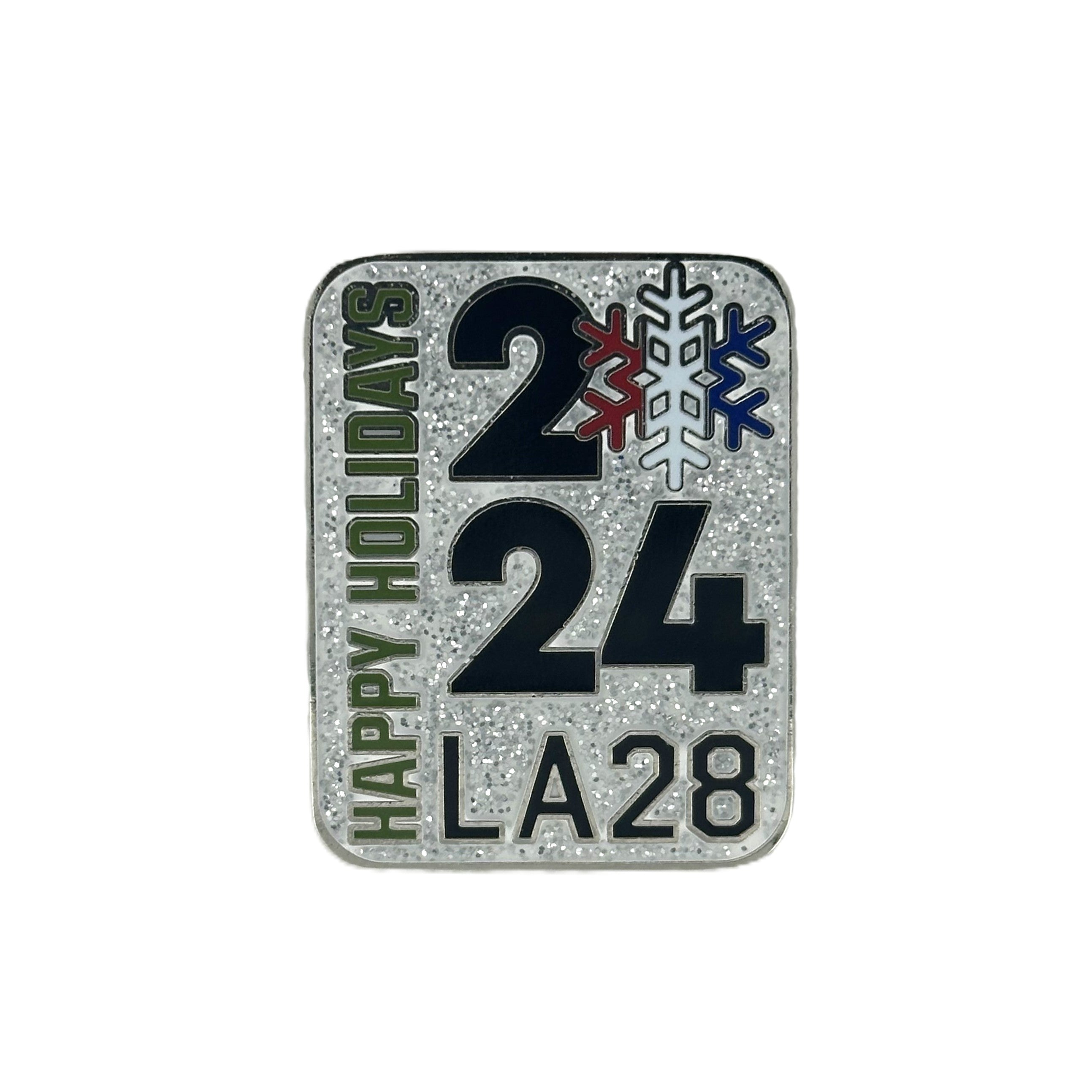 LA28 Happy Holidays 2024 Glitter Pin