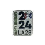 Load image into Gallery viewer, LA28 Happy Holidays 2024 Glitter Pin
