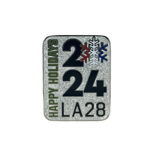 LA28 Happy Holidays 2024 Glitter Pin