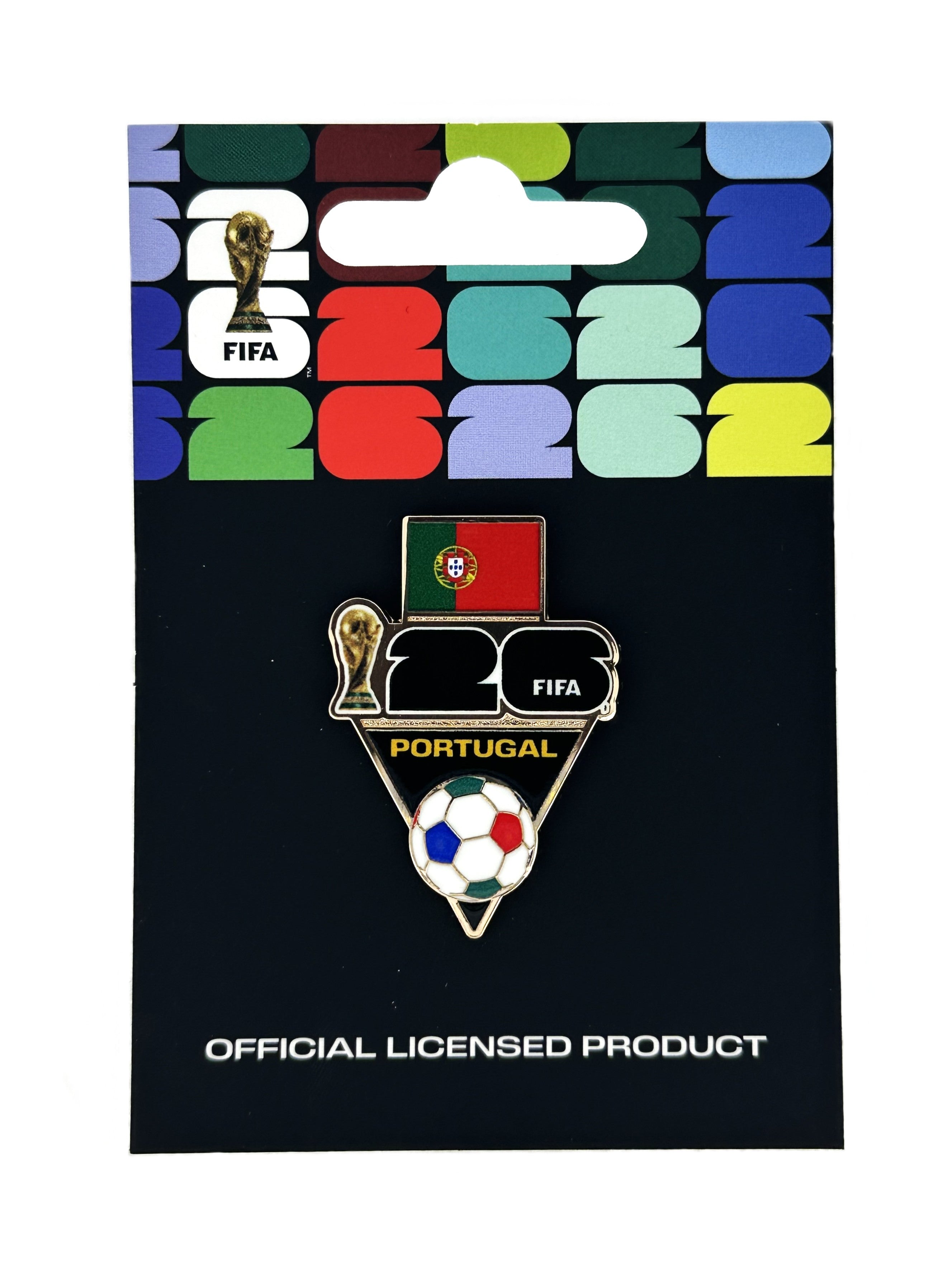 FIFA 2026 World Cup Portugal Flag and Ball Pin