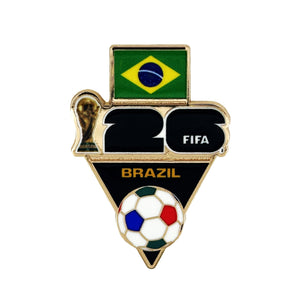 FIFA 2026 World Cup Brazil Flag and Ball Pin