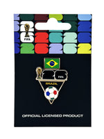Load image into Gallery viewer, FIFA 2026 World Cup Brazil Flag and Ball Pin
