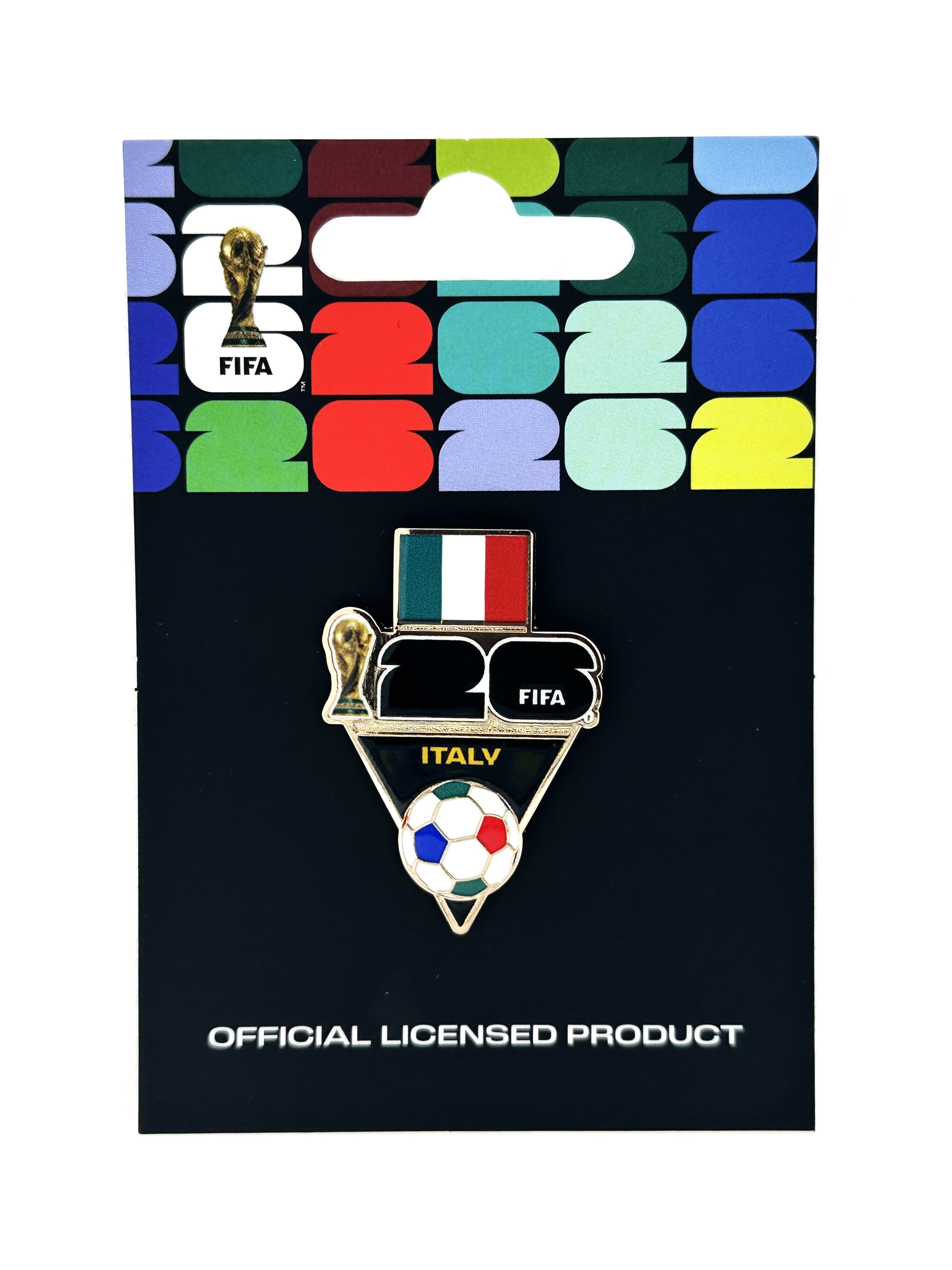 FIFA 2026 World Cup Italy Flag and Ball Pin