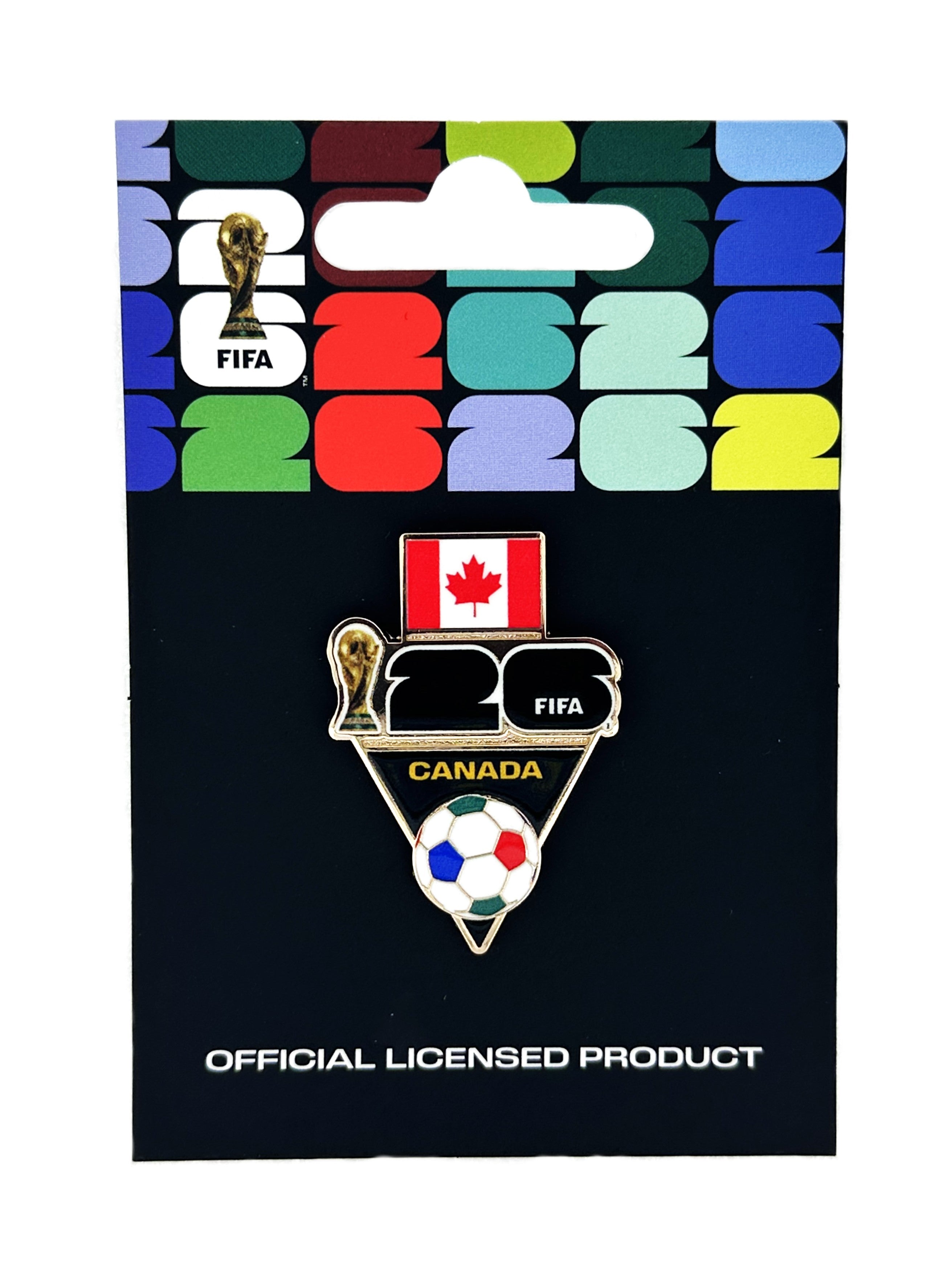 FIFA 2026 World Cup Canada Flag and Ball Pin