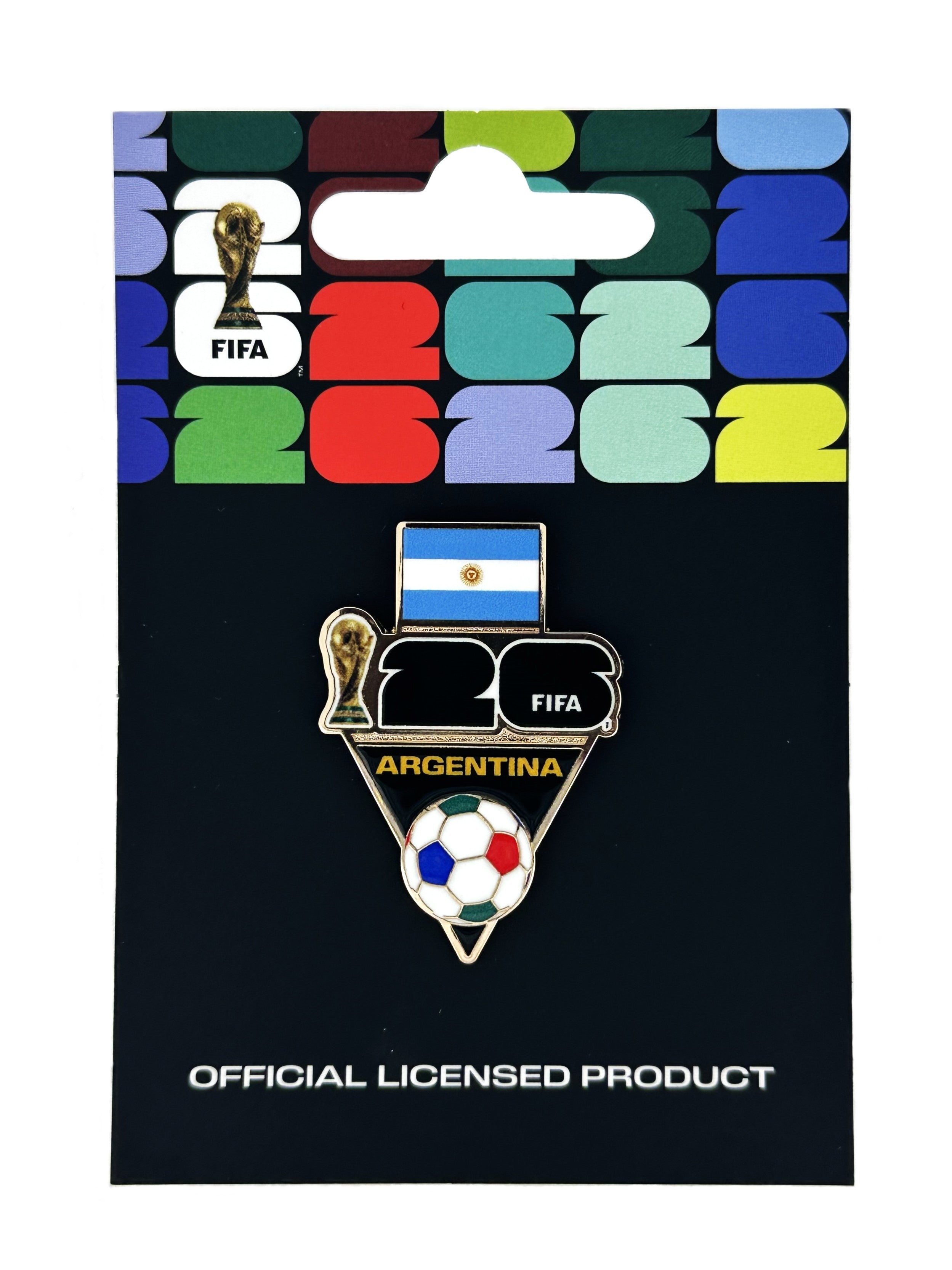 FIFA 2026 World Cup Argentina Flag and Ball Pin