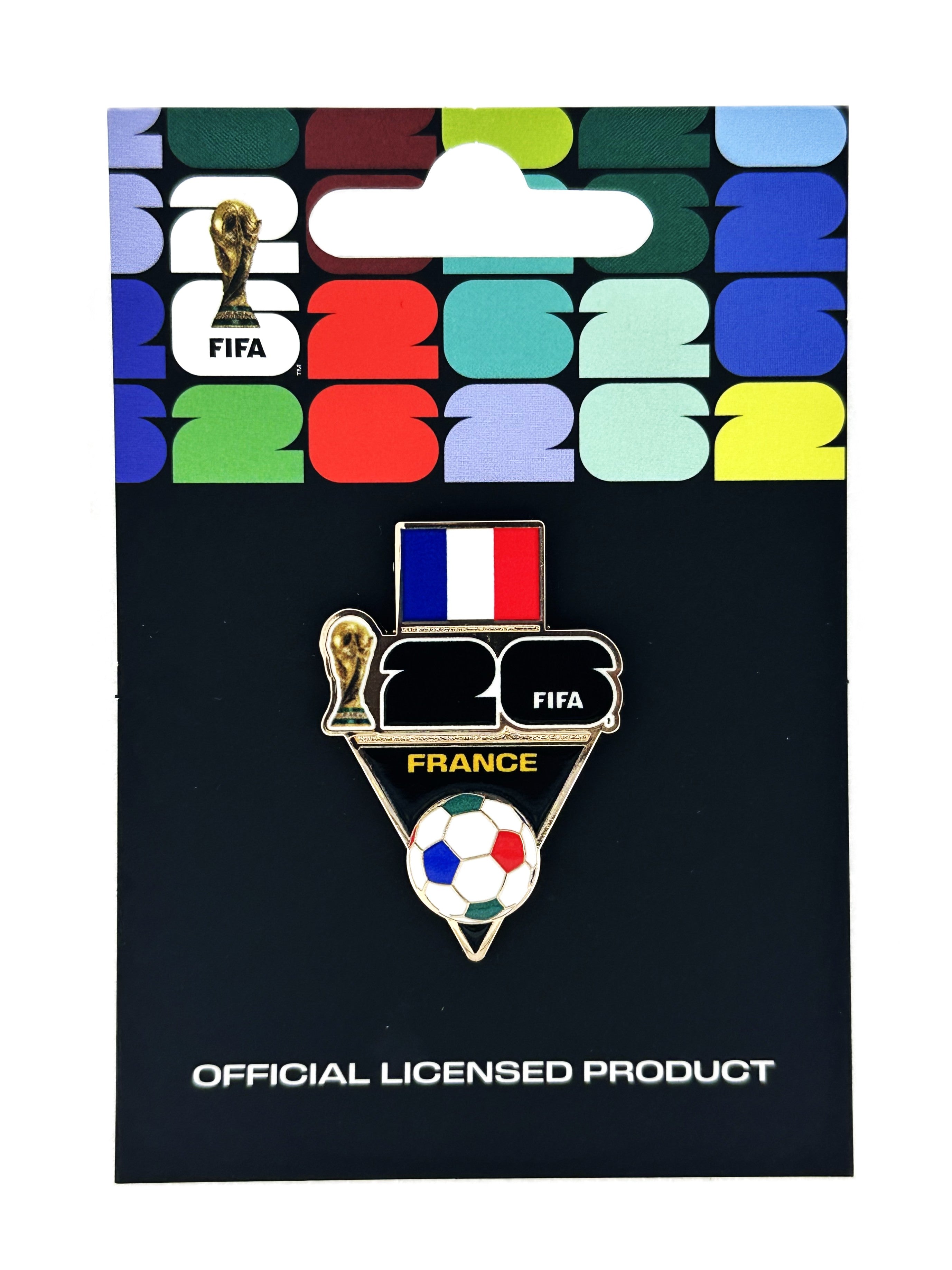 FIFA 2026 World Cup France Flag and Ball Pin