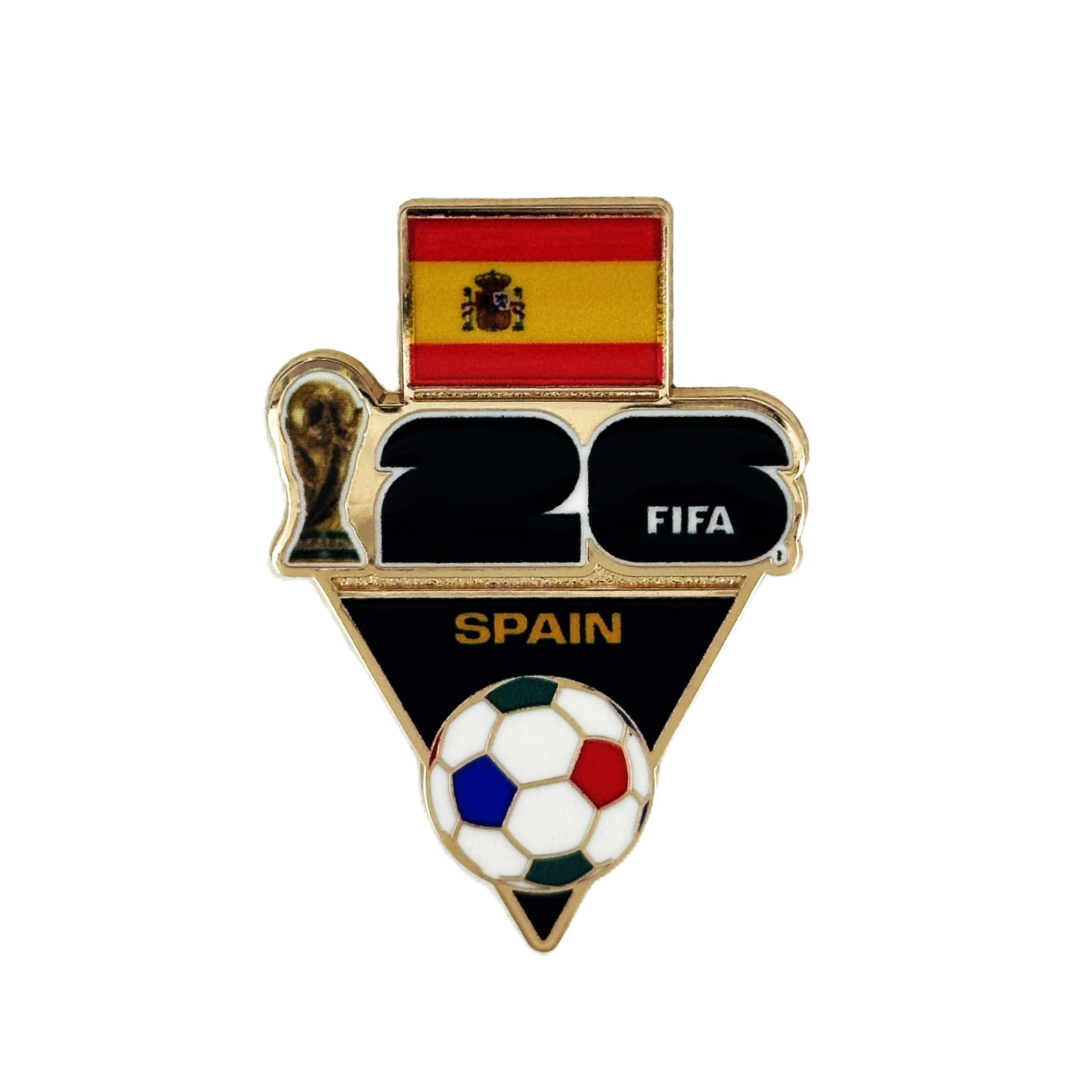 FIFA 2026 World Cup Spain Flag and Ball Pin