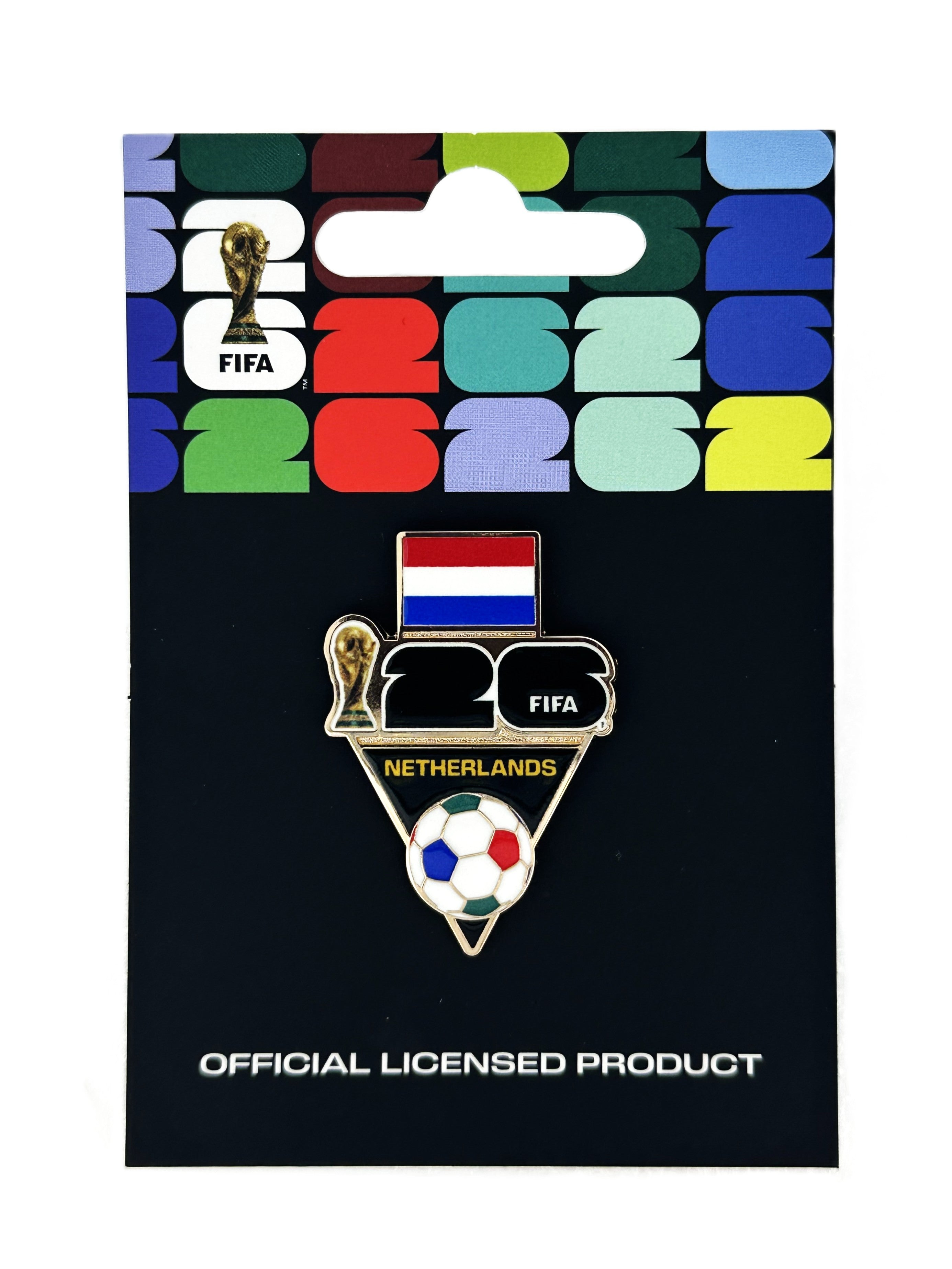 FIFA 2026 World Cup Netherlands Flag and Ball Pin