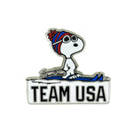 Load image into Gallery viewer, Peanuts x Team USA Snoopy Skiing Pin

