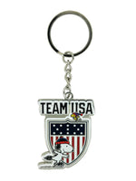 Load image into Gallery viewer, Peanuts x Team USA Snoopy Shield Keychain
