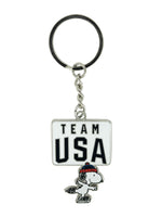 Load image into Gallery viewer, Peanuts x Team USA Snoopy Skating Keychain

