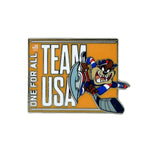 Load image into Gallery viewer, Looney Tunes x Team USA One For All Taz Pin
