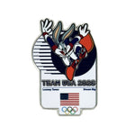 Load image into Gallery viewer, Looney Tunes x Team USA Bugs Snowboarding Pin
