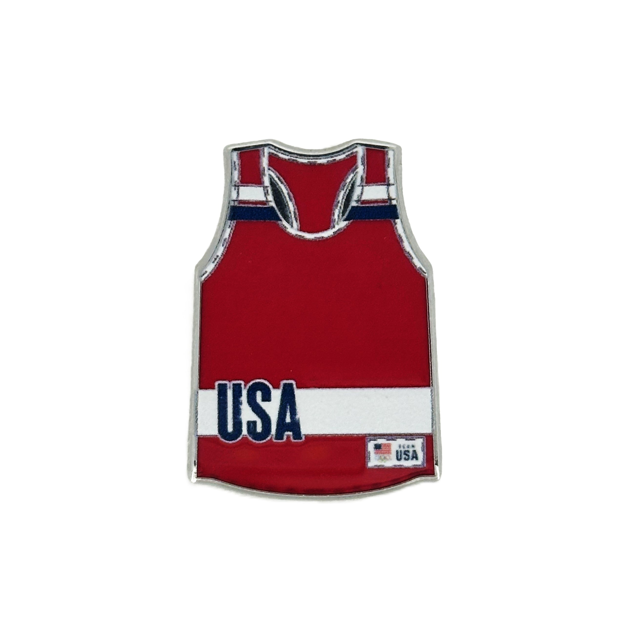 Team USA Retro Tank Top Lapel Pin