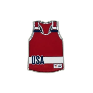 Team USA Retro Tank Top Lapel Pin