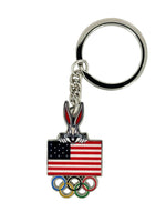 Load image into Gallery viewer, Looney Tunes x Team USA Bugs Bunny Flag Keychain
