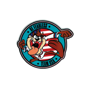 Looney Tunes TEAM USA Taz "Be Fearless" Lapel Pin