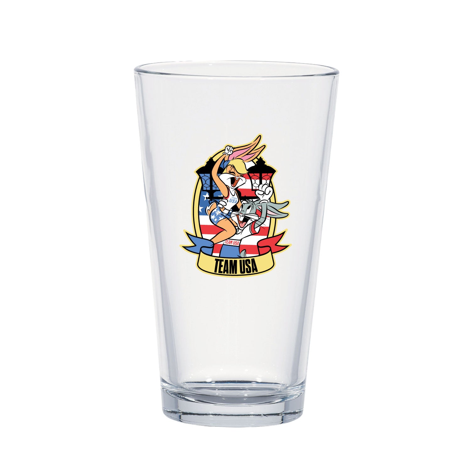 Looney Tunes TEAM USA Bugs Bunny & Lola Pint Glass