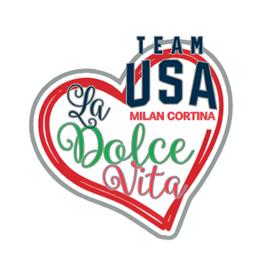 Team USA La Dolce Vita Heart Pin