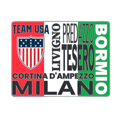 Team USA Shield and Italian Flag Pin