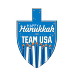 Load image into Gallery viewer, Team USA Happy Hannukah Pin
