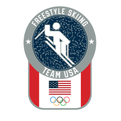 Team USA Freestyle Skiing Pictogram Glitter Pin