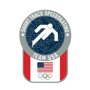 Team USA Short Track Speedskating Pictogram Glitter Pin