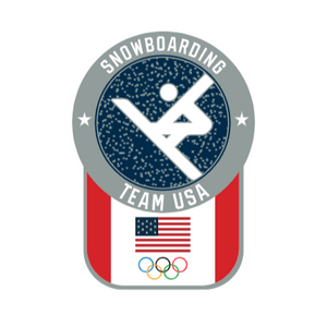 Team USA Snowboarding Pictogram Glitter Pin