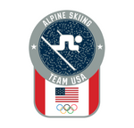 Load image into Gallery viewer, Team USA Alpine Skiing Pictogram Glitter Pin
