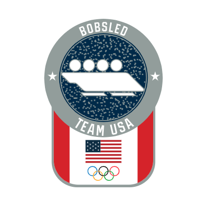 Team USA Bobsled Pictogram Glitter Pin