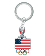 Load image into Gallery viewer, Looney Tunes x Team USA Bugs Bunny Flag Keychain

