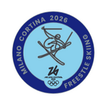 Load image into Gallery viewer, MC26 Olympic Pictogram - Freestyle Skiing Pin
