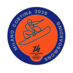 Load image into Gallery viewer, MC26 Olympic Pictogram - Snowboarding Pin
