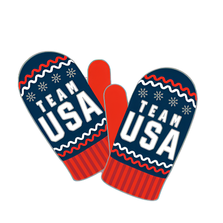Team USA Knit Gloves Pin