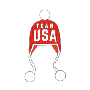 Team USA Knit Ear Hat Pin