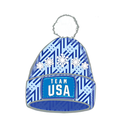 Team USA Knit Beanie Pin