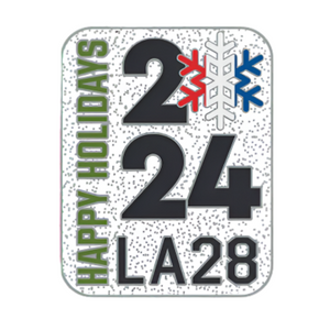 LA28 Happy Holidays 2024 Glitter Pin