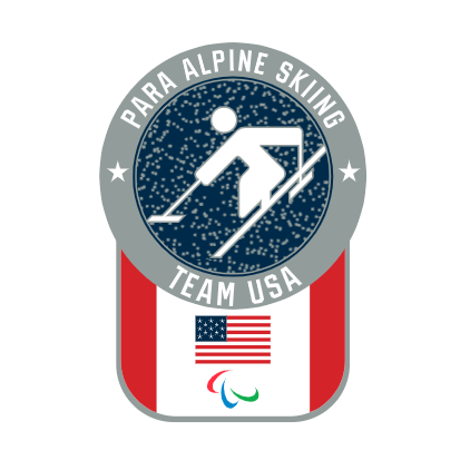 Team USA Para Alpine Skiing Pictogram Glitter Pin