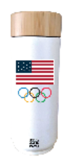Load image into Gallery viewer, Team USA Flag and Rings Travel Mug

