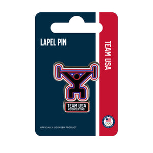 Team USA Pictogram Weightlifting Lapel Pin